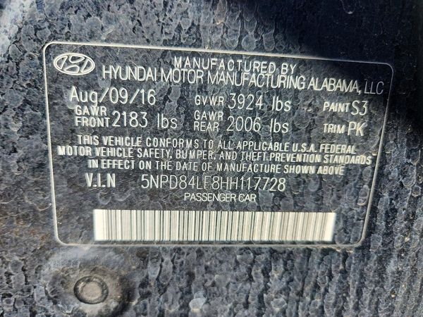2017 HYUNDAI ELANTRA