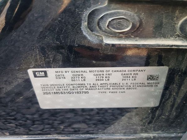 2016 CADILLAC XTS