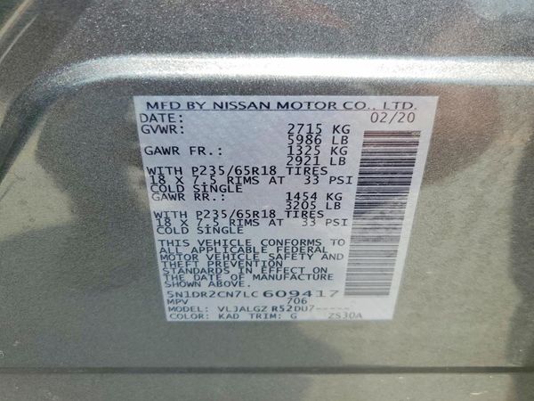 2020 NISSAN PATHFINDER