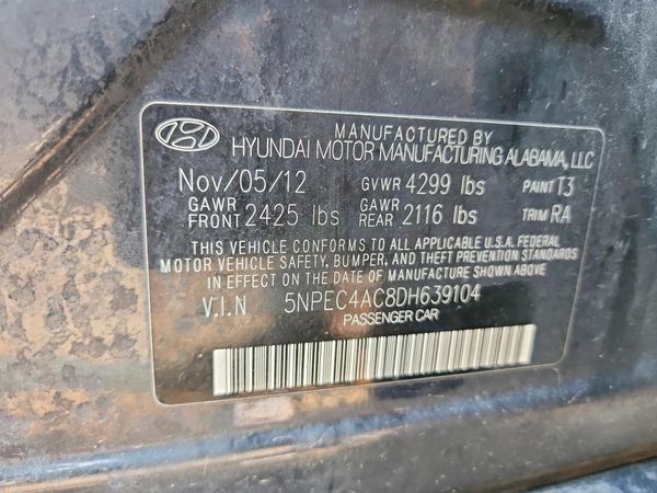 2013 HYUNDAI SONATA