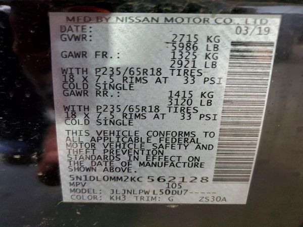 2019 INFINITI QX60