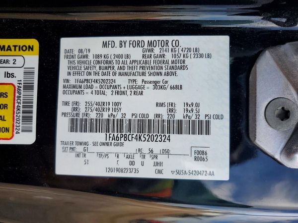 2019 FORD MUSTANG GT Coupe
