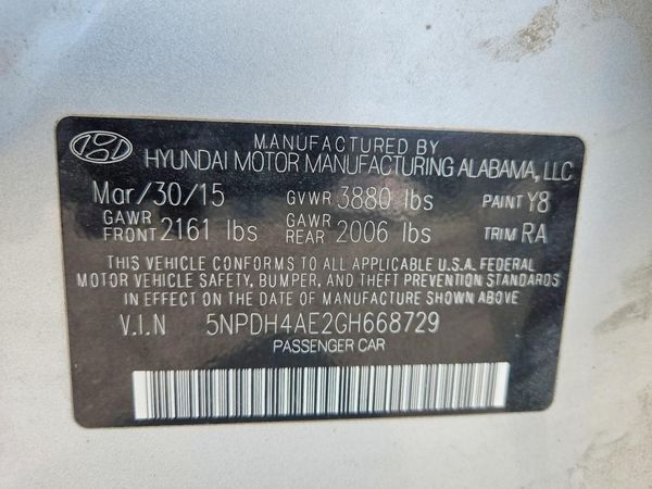 2016 HYUNDAI ELANTRA
