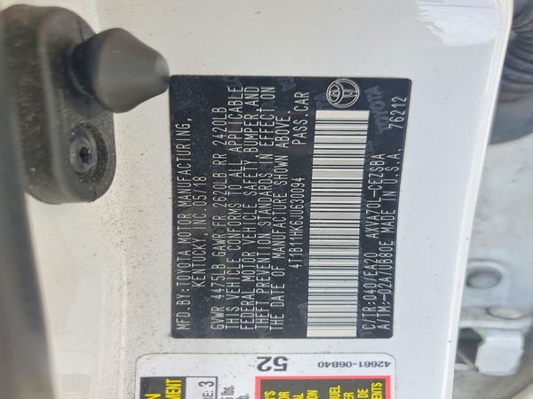 2018 TOYOTA CAMRY
