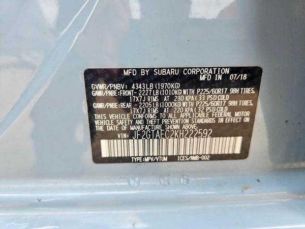 2019 SUBARU CROSSTREK