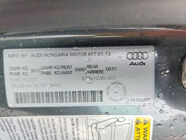 2012 AUDI TT quattro Premium Plus