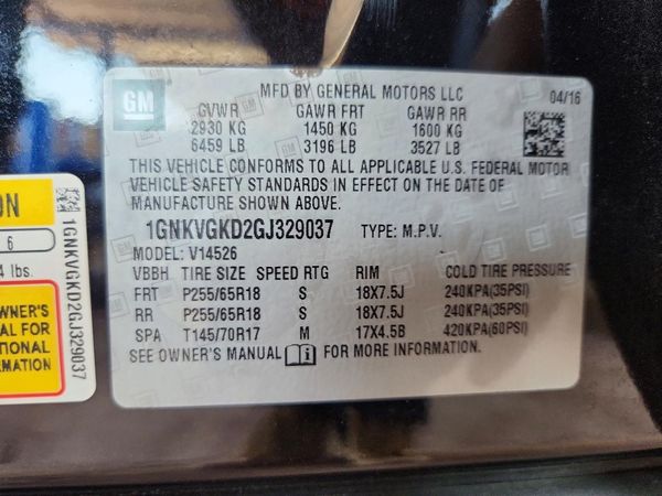 2016 CHEVROLET TRAVERSE 1LT
