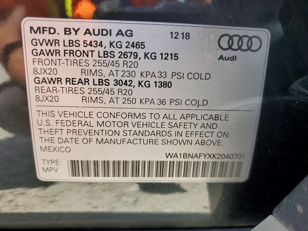 2019 AUDI Q5 quattro Premium Plus