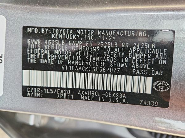 2025 TOYOTA CAMRY