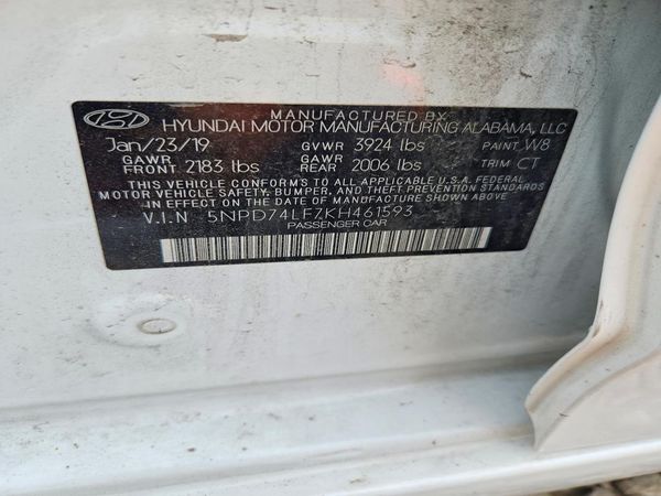 2019 HYUNDAI ELANTRA