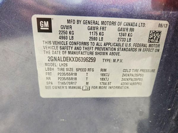 2013 CHEVROLET EQUINOX 1LT