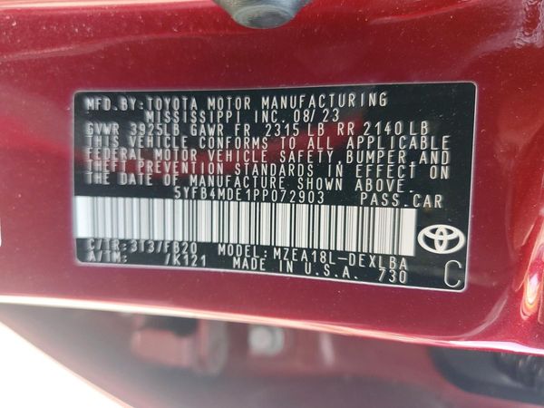 2023 TOYOTA COROLLA