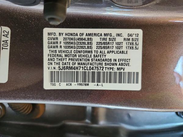 2012 HONDA CRV EX-L