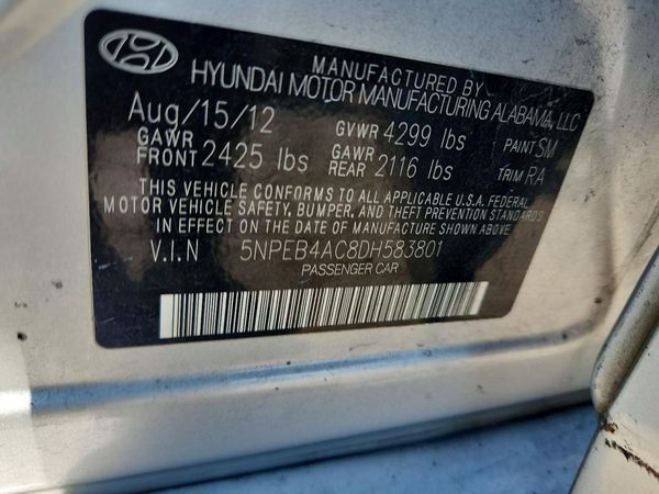 2013 HYUNDAI SONATA