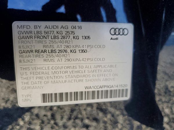 2016 AUDI SQ5 quattro Premium Plus