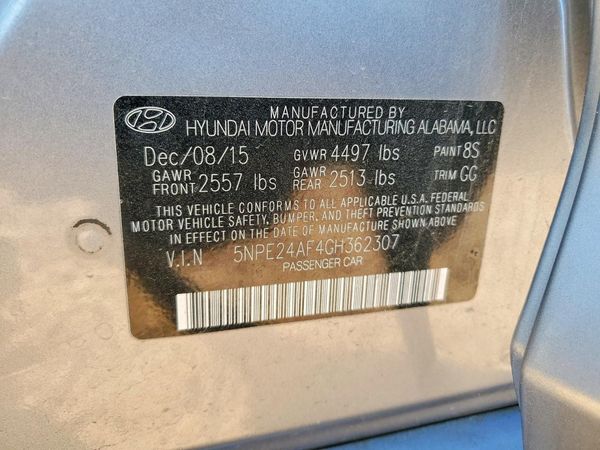 2016 HYUNDAI SONATA