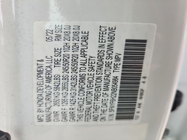 2022 HONDA PILOT SE
