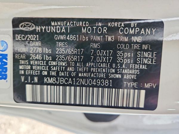 2022 HYUNDAI TUCSON Blue