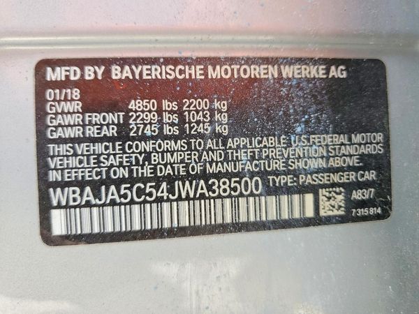 2018 BMW 530