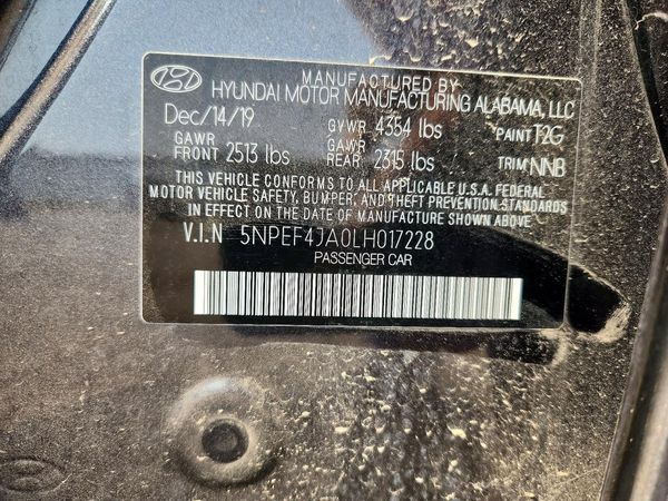 2020 HYUNDAI SONATA