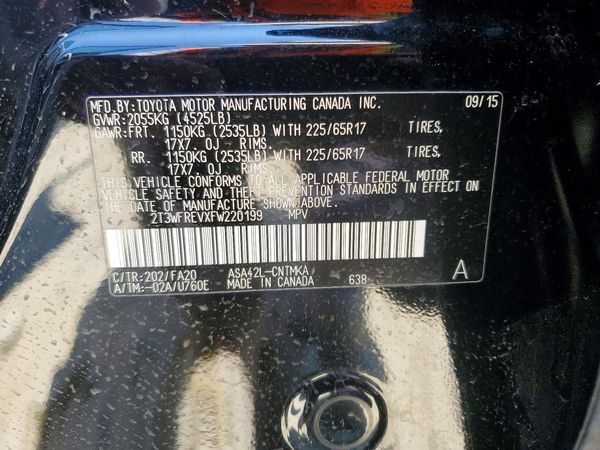 2015 TOYOTA RAV4 XLE (M Grade)