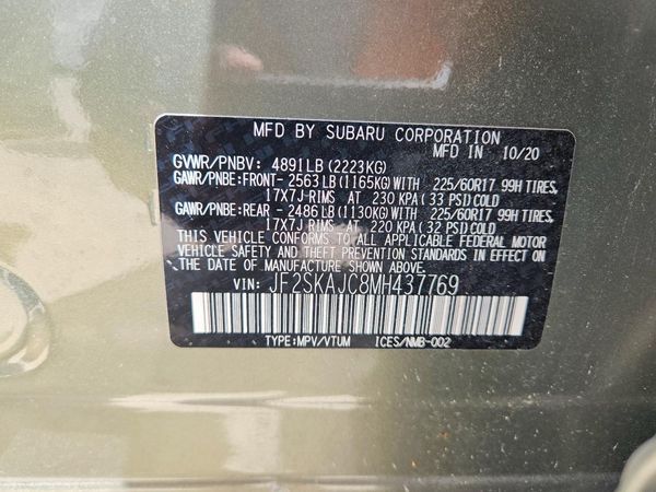 2021 SUBARU FORESTER Premium