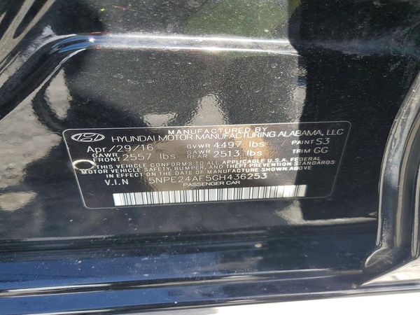2016 HYUNDAI SONATA