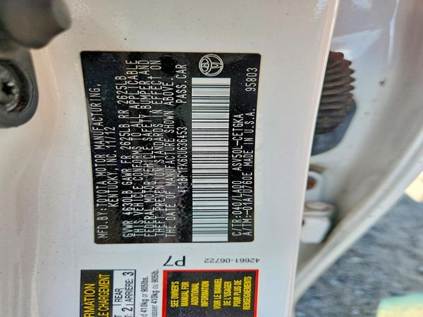 2012 TOYOTA CAMRY