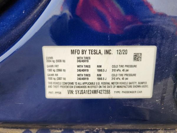 2021 TESLA MODEL S