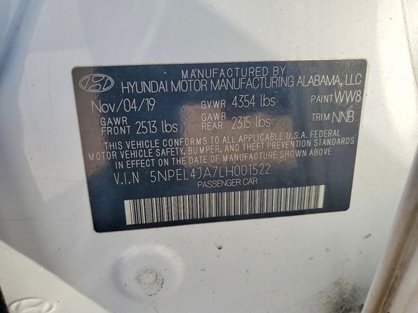 2020 HYUNDAI SONATA