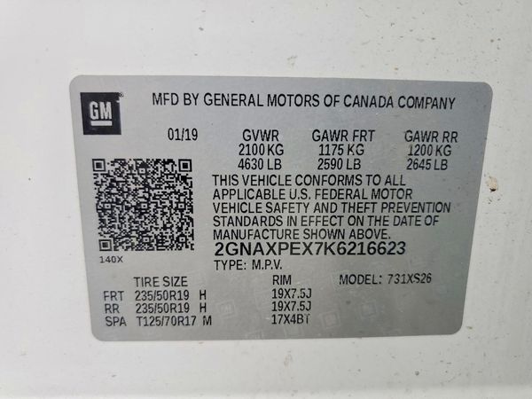 2019 CHEVROLET EQUINOX Premier (2LZ)