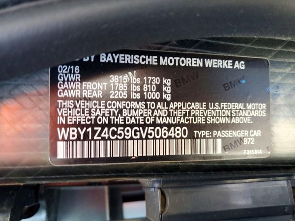 2016 BMW I3 Range Extender