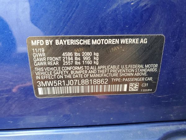 2020 BMW 330I NA