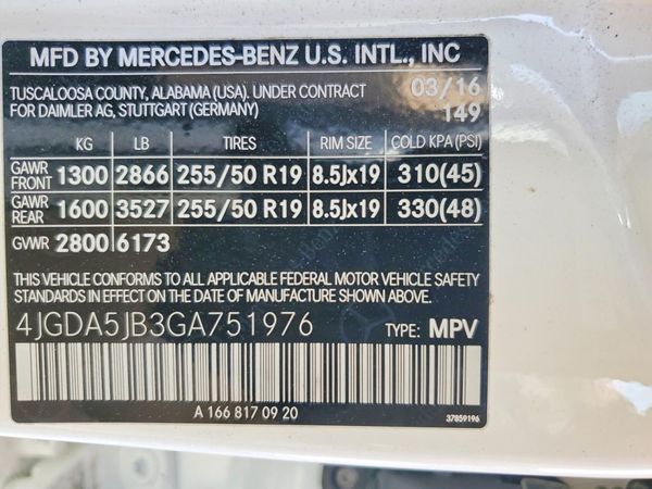 2016 MERCEDES-BENZ GLE GLE350