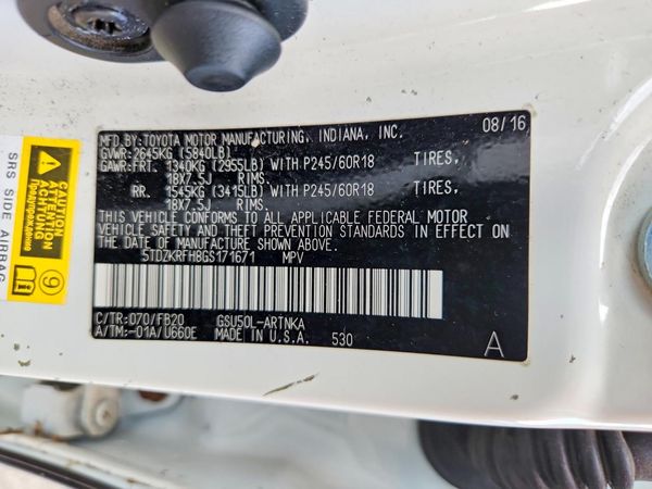 2016 TOYOTA HIGHLANDER Base/Hybrid