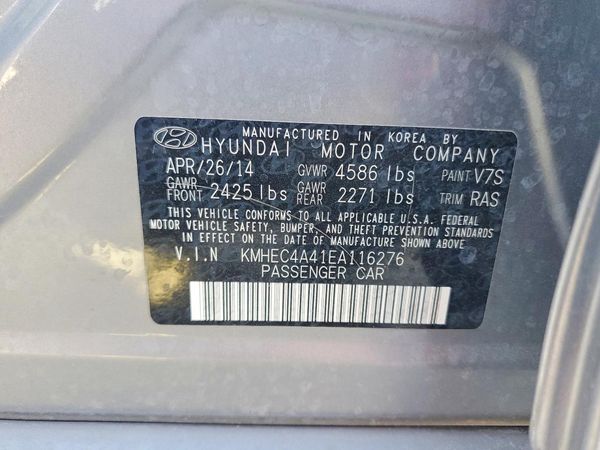 2014 HYUNDAI SONATA