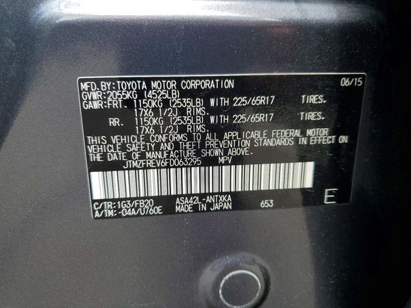 2015 TOYOTA RAV4 LE (X Grade)