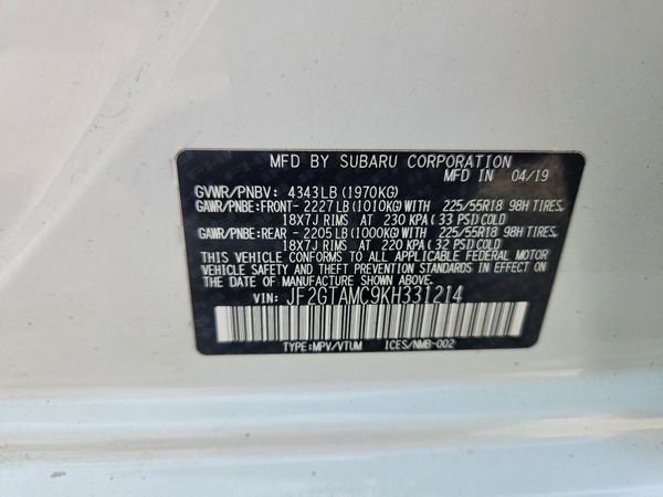 2019 SUBARU CROSSTREK Limited+ES+BSD