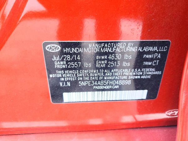 2015 HYUNDAI SONATA