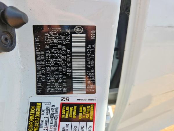 2019 TOYOTA CAMRY L/LE/SE/XLE