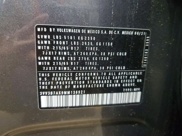 2021 VOLKSWAGEN TIGUAN SE, SE R-Line Black, SEL