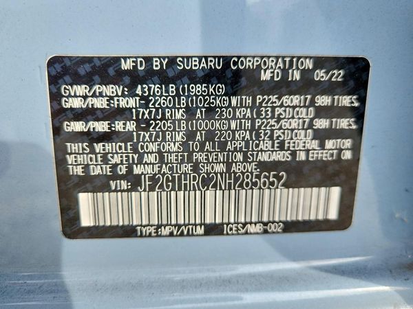 2022 SUBARU CROSSTREK Sport