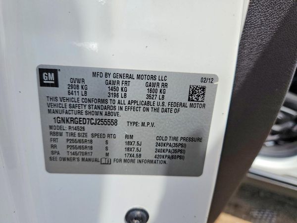 2012 CHEVROLET TRAVERSE LT