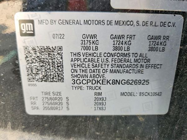 2022 CHEVROLET SILVERADO LT-L