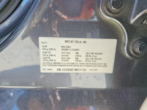 2021 TESLA MODEL Y