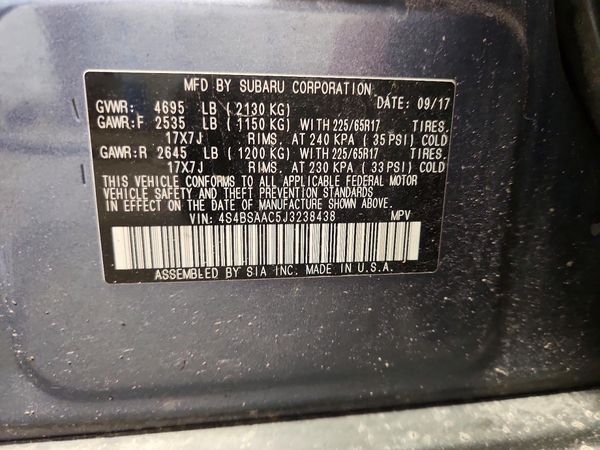 2018 SUBARU OUTBACK Base