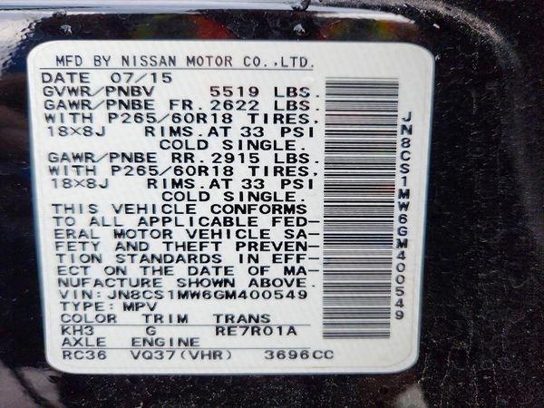 2016 INFINITI QX70
