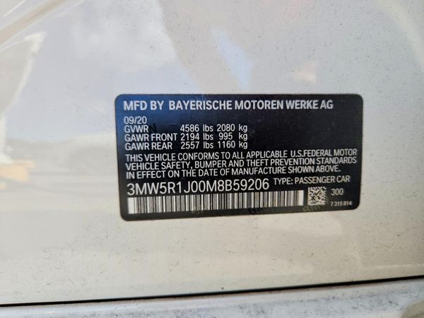 2021 BMW 330I