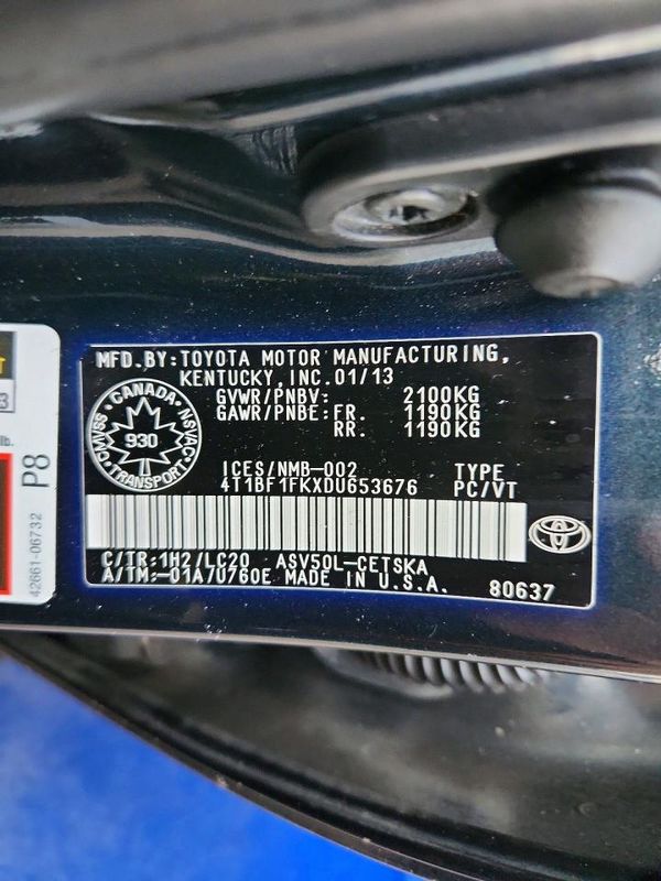 2013 TOYOTA CAMRY