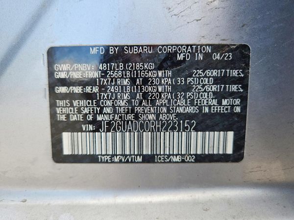 2024 SUBARU CROSSTREK